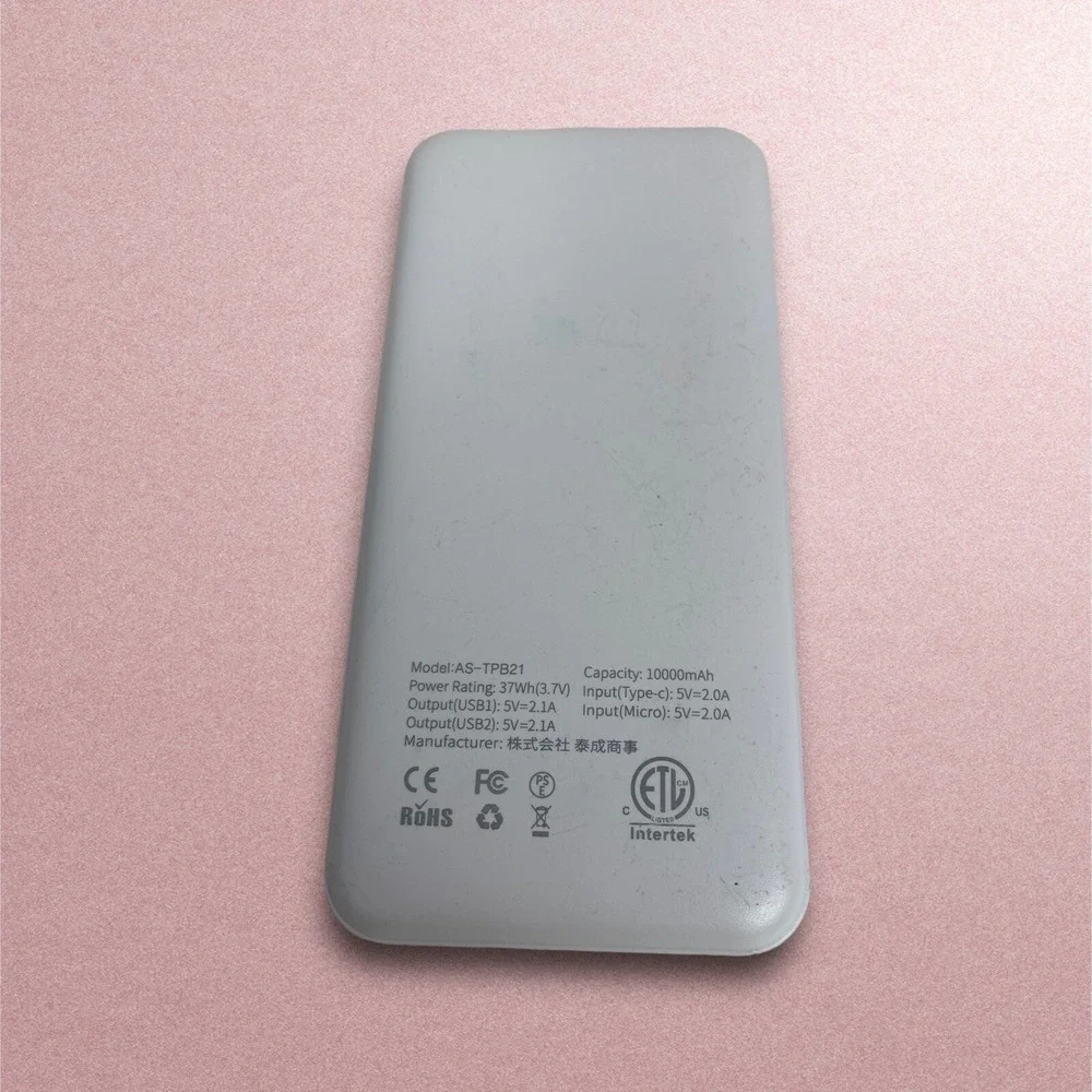 Miady AS-TPB21 10000 mAh Dual USB Portable USB C Fast Charging Power Bank